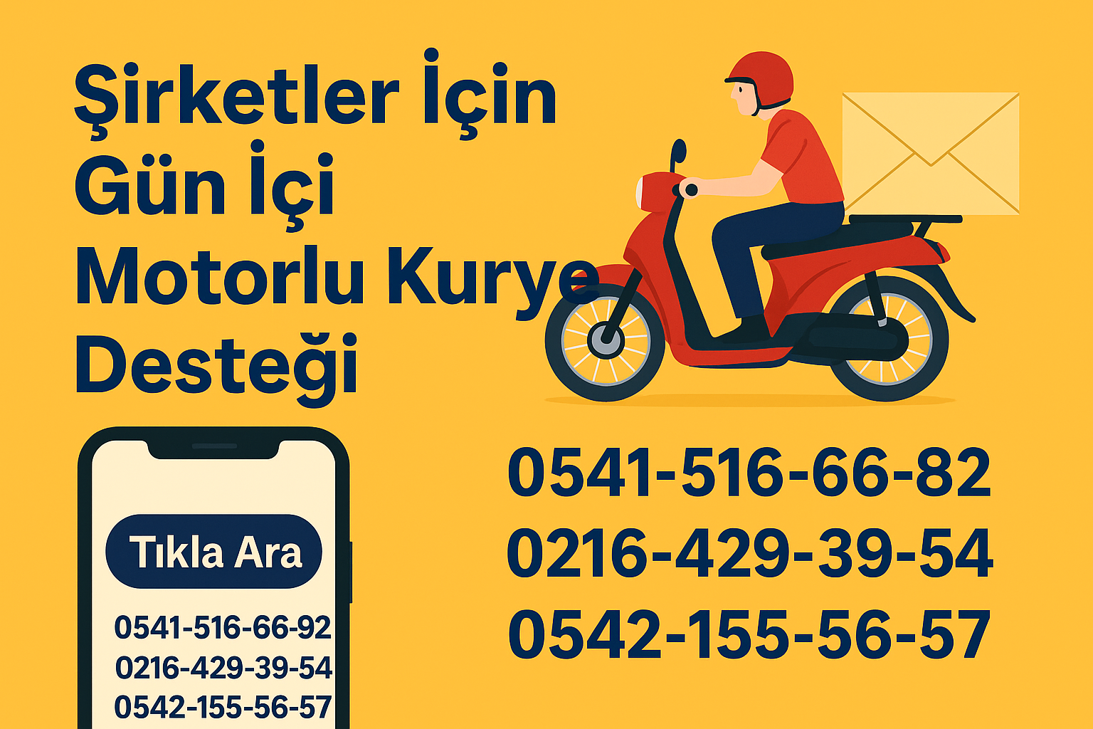 Şirketler İçin Gün İçi Motorlu Kurye Desteği